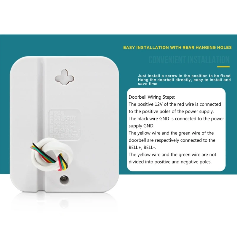 Wired Doorbell 12V For Home Hotel Garden Company