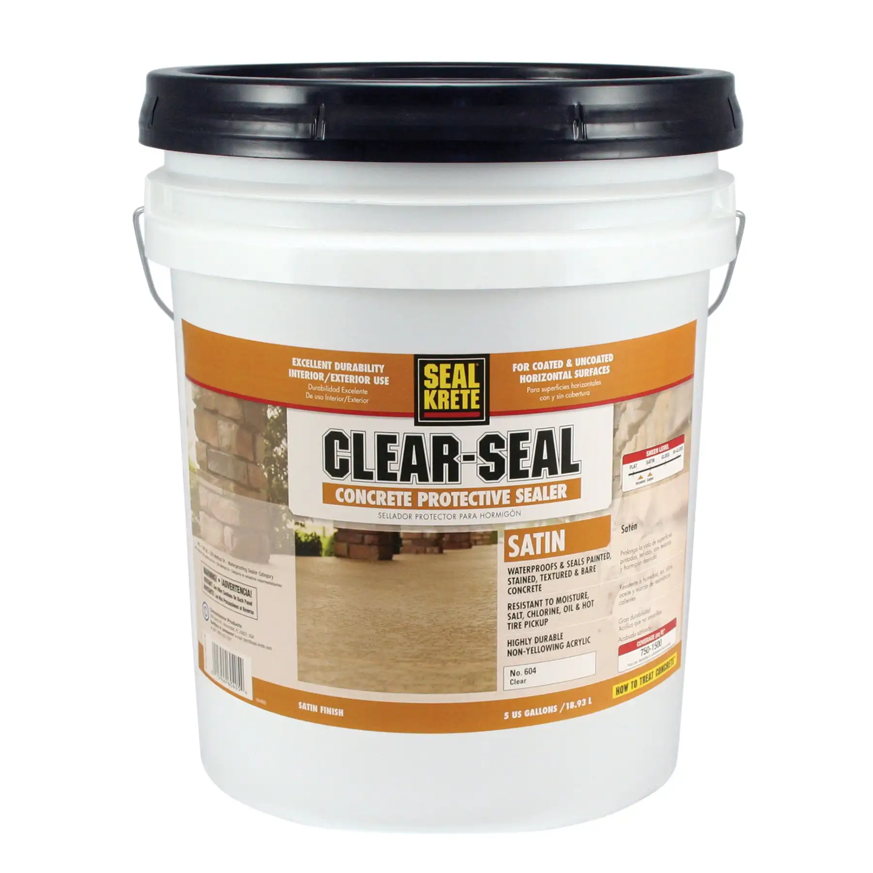 

Satin Clear, Clear-Seal Concrete Protective Sealer, 5 Gal