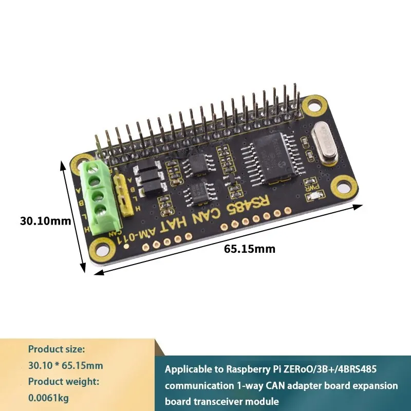 Applicabile A Raspberry Pi Zero/3B +/4B Comunicazione Rs485 Modulo Ricetrasmettitore Scheda Di Espansione Scheda Adattatore Can A 1 Via