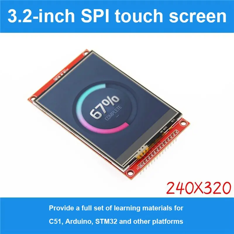 A01E-3.2인치 SPI LCD 모듈 RGB 65K 컬러 240X320 TFT 모듈 ILI9341은 최소 4개의 IO 3.3V(MSP3217)를 사용합니다.