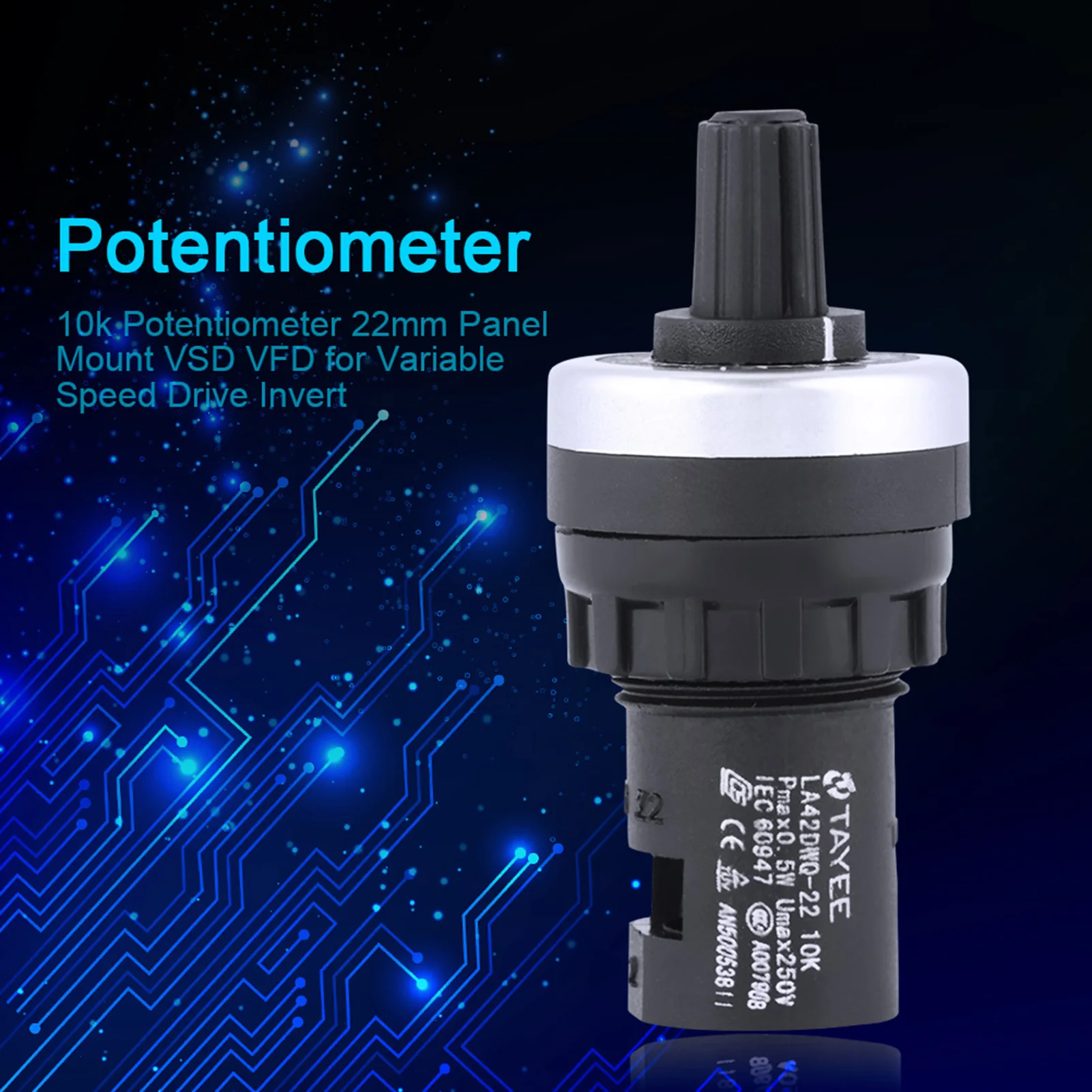 10k Potentiometer Panel Mount VSD VFD for Variable Speed Drive Invert VFD Potentiometer VSD 10k rotary potentiometer wire wound potentiometer