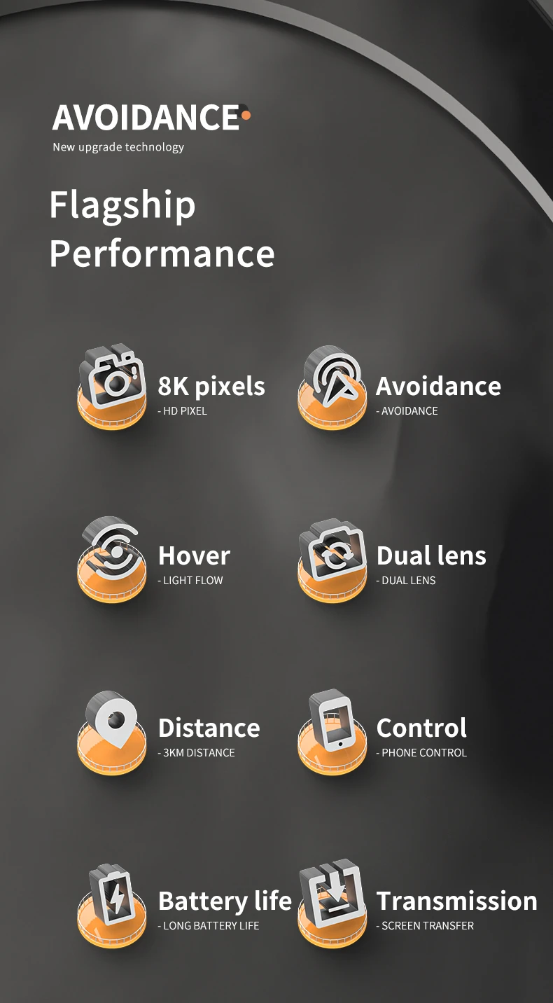 KBDFA RC Drone FPV Professional Drones 4K HD Aerial Photography Obstacle Avoidance Quadcopter Helicopter RC Distance Toys 42 KBDFA RC Drone, avoidance new 'upgrade technology flagship performance 8k pixels avoid