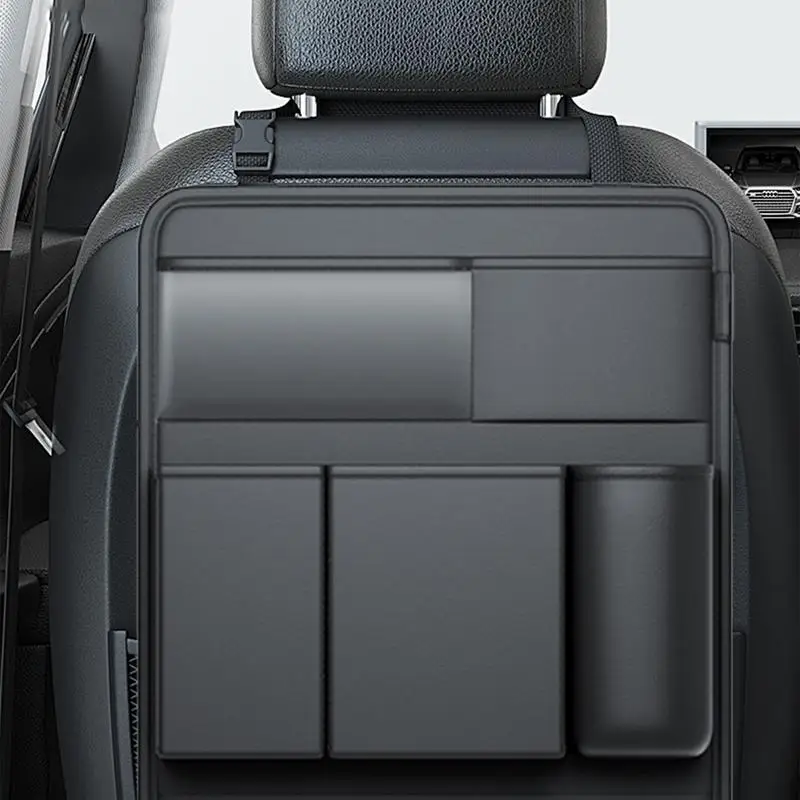 

Seatback Organizer Car PU Leather Seat Covers Sleek Back Seat Protector Elegant Seat Covers For Travel Accessories