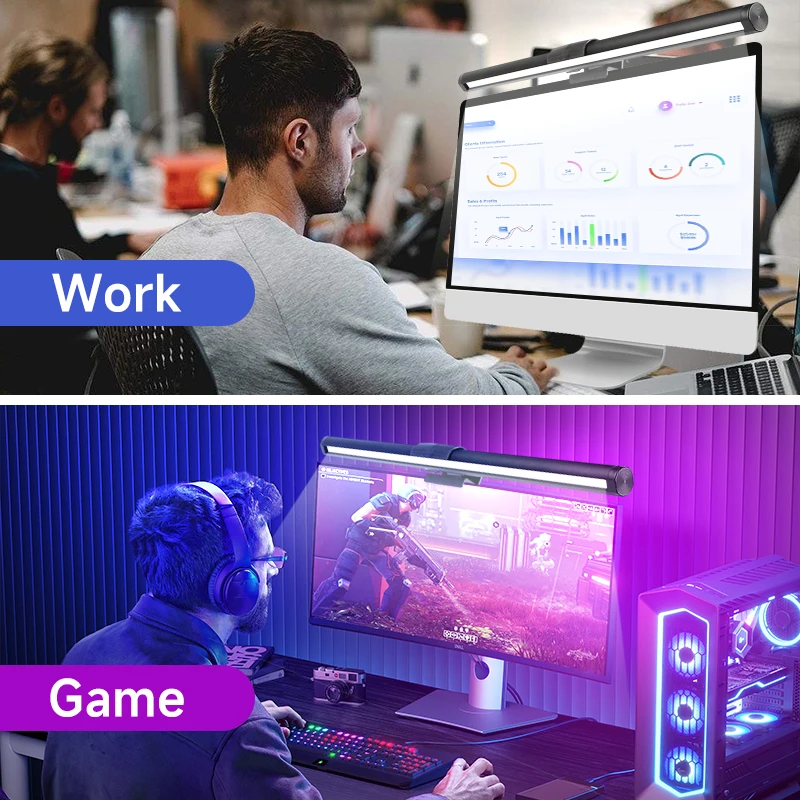 LED Monitor Light Computer 60CM Reading Screen Hanging Desk Light Stepless Dimming Lamp For USB Monitor Lights Bedroom Office 4