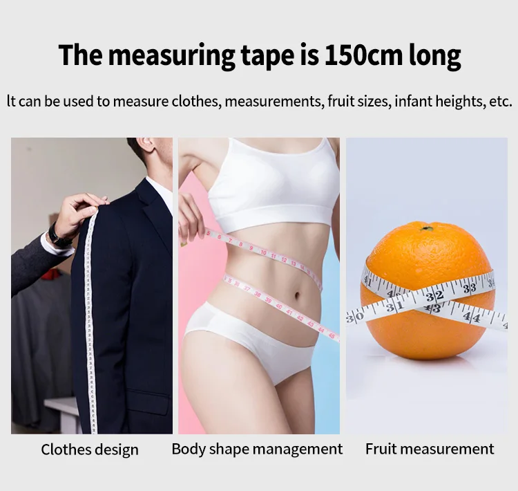 Description Picture 4 of item150cm 60 "Portable Retractable Ruler Tape Measures Height Children Ruler Centimeter Inch Roll Tape