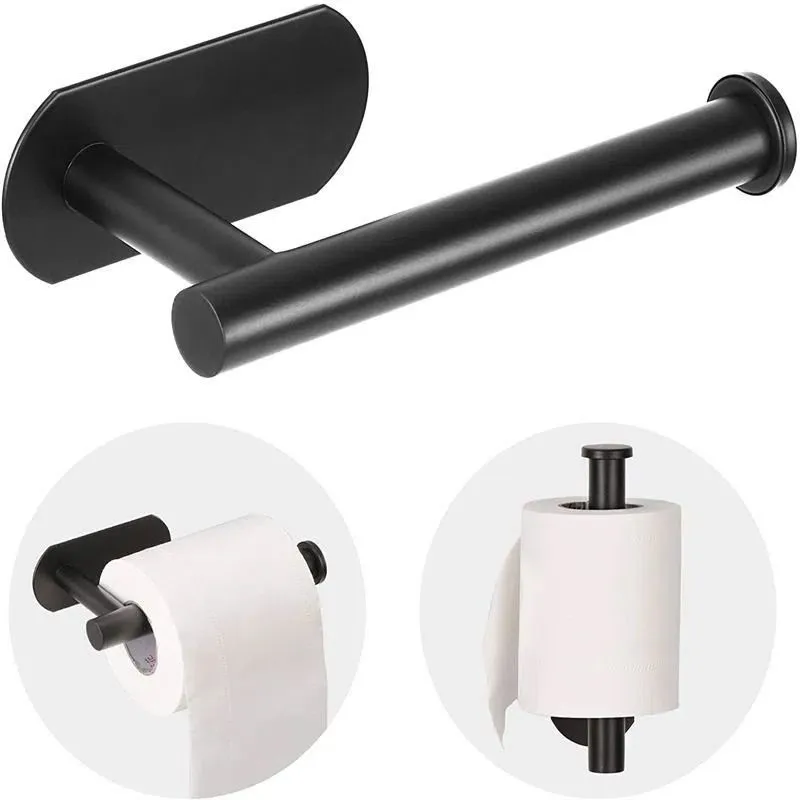 No Drilling Toilet Paper Holder SUS304 Stainless Steel Self Adhesive for Bathroom Kitchen