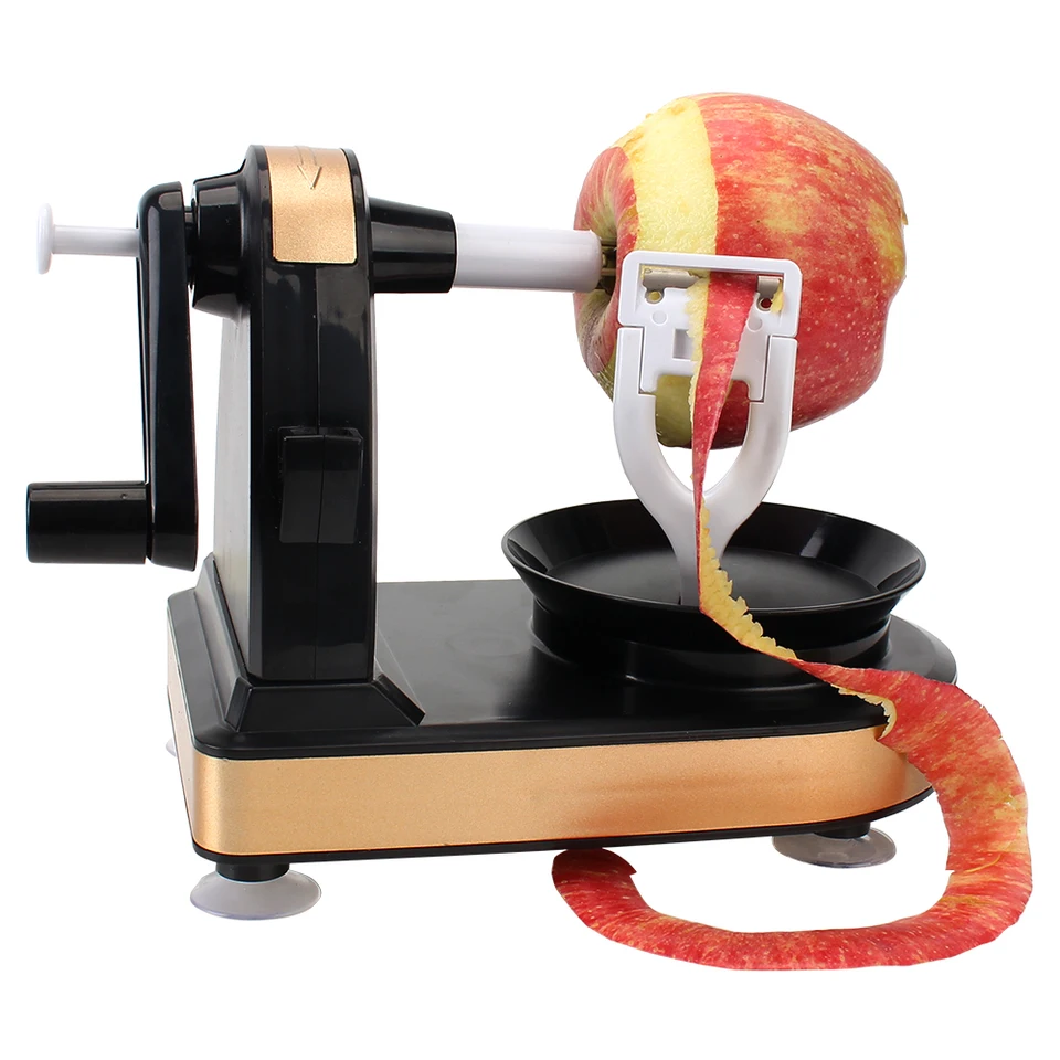 Pelapatate 3 In 1 Con Ventosa E Lama In Acciaio Inox - Spiralizzatore Per Frutta E Verdura - 5