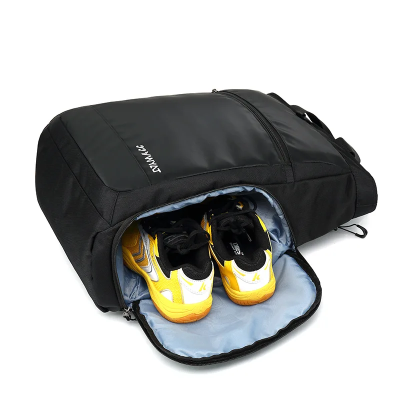 YWYAT Badminton Racket Backpack for 2 Rackets with Multi Compartment Men Women Business Travel Gym Sports Racquet Bags Pink