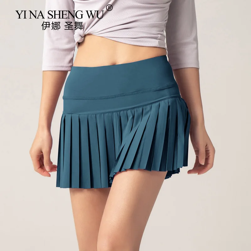 Sports Skirt Shorts Women Sports Tennis Skirts Fitness Shorts High Waist Athletic Running Short Quick Dry Sport Skort Pocket
