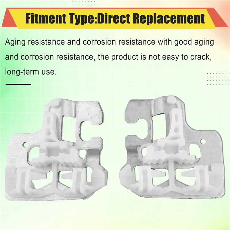 BMW X5 E53 2000-2015 용 ABTD-창 클립 금속 슬라이더가있는 자동차 창 레귤레이터 수리 클립 앞 좌측 또는 우측