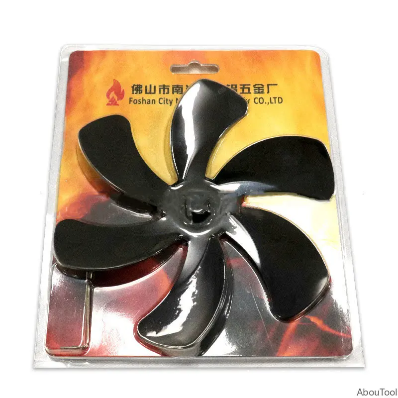 1pc Fireplace Fan Blade Replacement Diameter 180mm Aluminum Alloy Fan Blade 6 Stove Flame Butane Gas Stoves Fireplace