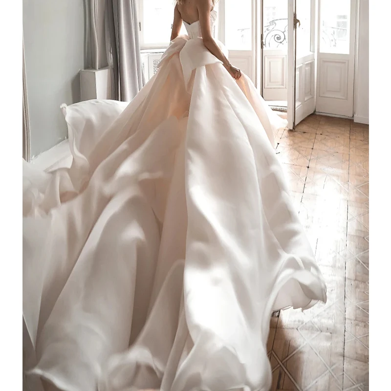 Organza Detachable Train Wedding Removable Skirt For Dresses Big Bow Bridal Overskirt White Ivory Made