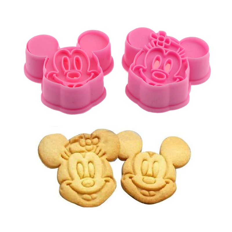 

Disney Cartoon Mickey Mouse Baking 3D Mold Diy Baking Cookie Cake Rice Ball Mold Plastic Mold Birthday Party Decoration Toy Gift
