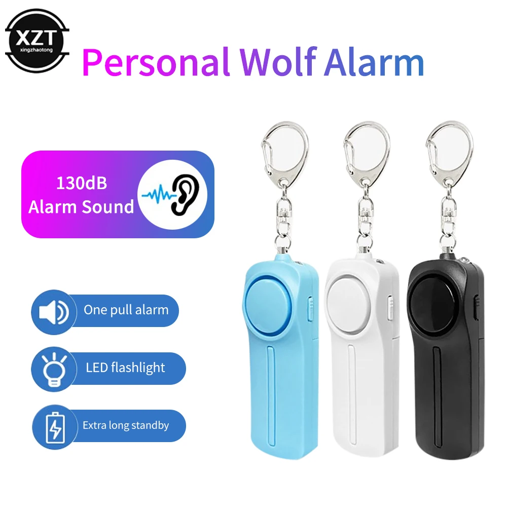 

Self Defense Alarm 130db LED Anti-wolf Child Women Security Protect Alert Personal Safety Scream Loud Emergency Alarm Keychain