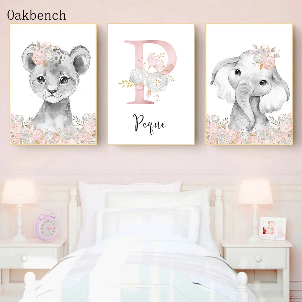 Настенный постер для детской комнаты с именем на заказ Картина холсте буквами