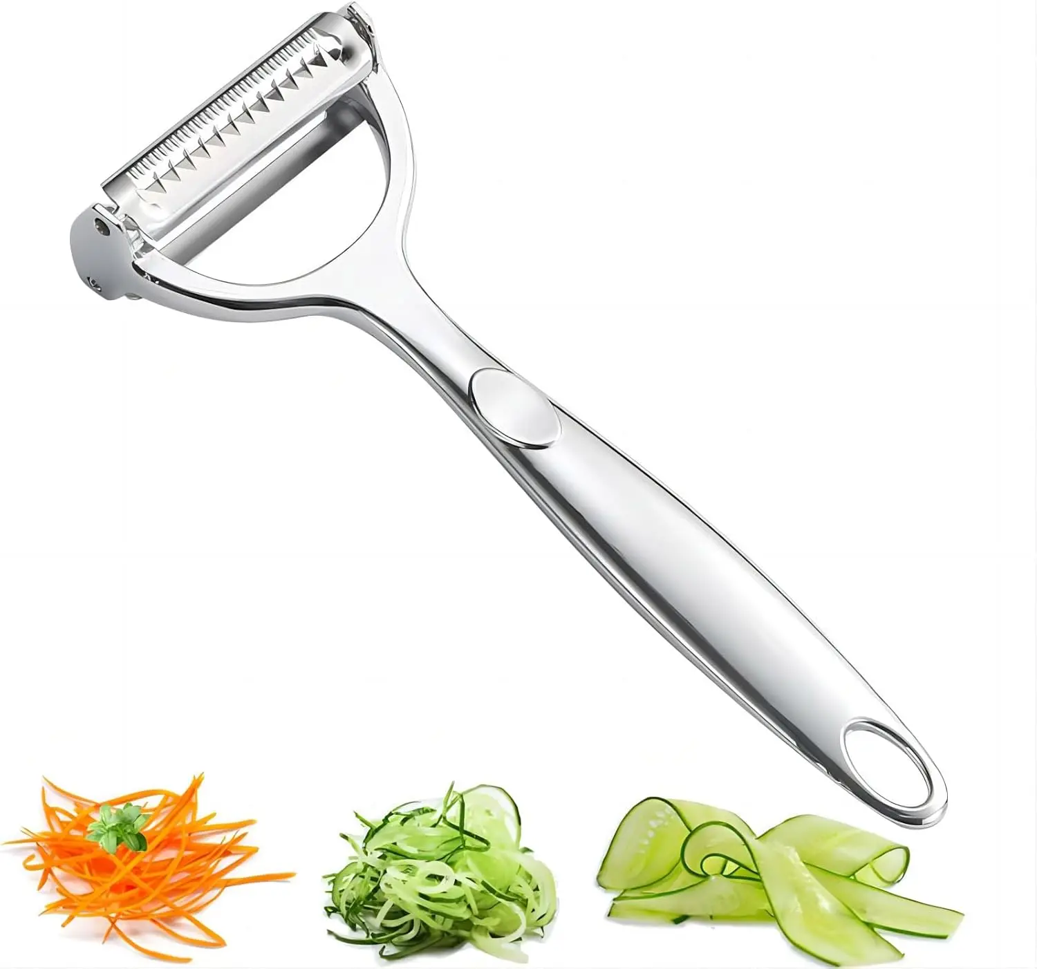 Description Picture 2 of itemYUANJ 1pc Kitchen Peeler Stainless Steel Melon Planer Double-Head Peeler Household Multiple-Function Fruit And Vegetable Peeler
