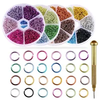 Metal Rivet Nail Decoration Piercing Jewelry Rings,1PCS Nail Drill Tool Silver Perforated Punk Nail Piercing Art Dangle Charms 1