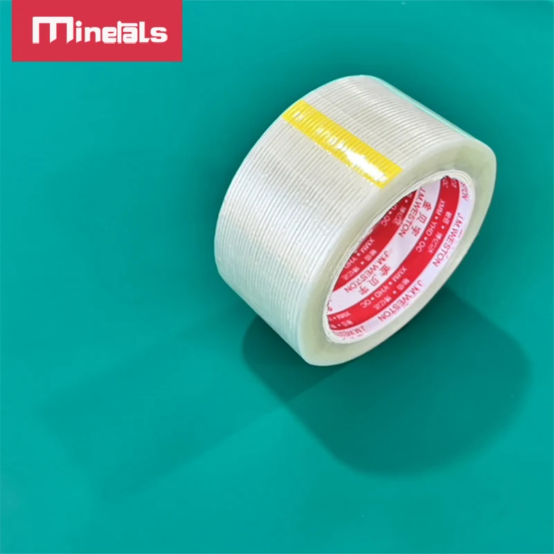 배터리 셀 포장용 50MM x 25M 접착 테이프 강력한 필라멘트 달아서 테이프 투명 강화 유리 섬유 테이프