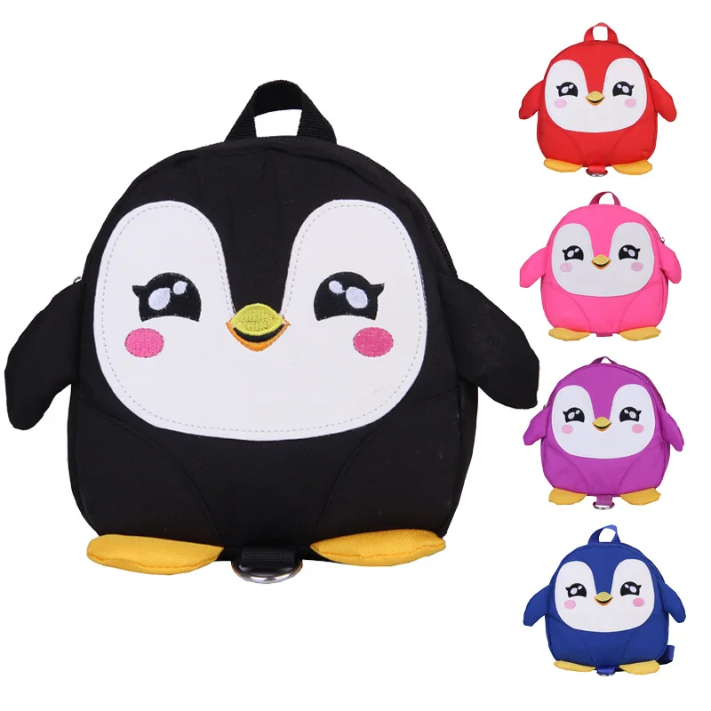 

2023 Toddler Kids Mini Cute Embroidery Cartoon Penguin Backpack Child Little Boys Girls Kawaii School Backpack Bag
