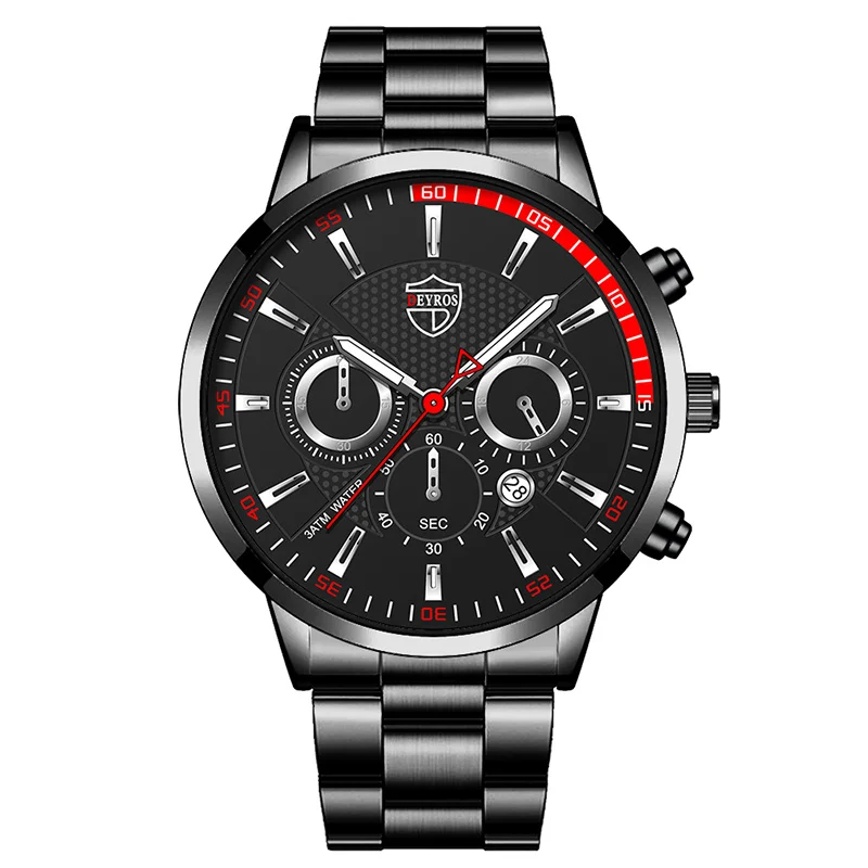 2022 Luxury Fashion Mens Sports Watches for Men Business Stainless Steel Quartz Watch Man Casual Luminous Clock reloj hombre 