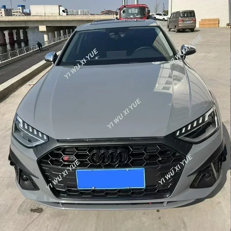 Rejilla Lateral Parachoque Delantero Derecho Audi A4 B9 S-Line 2016-2019 | Negro/Cromo