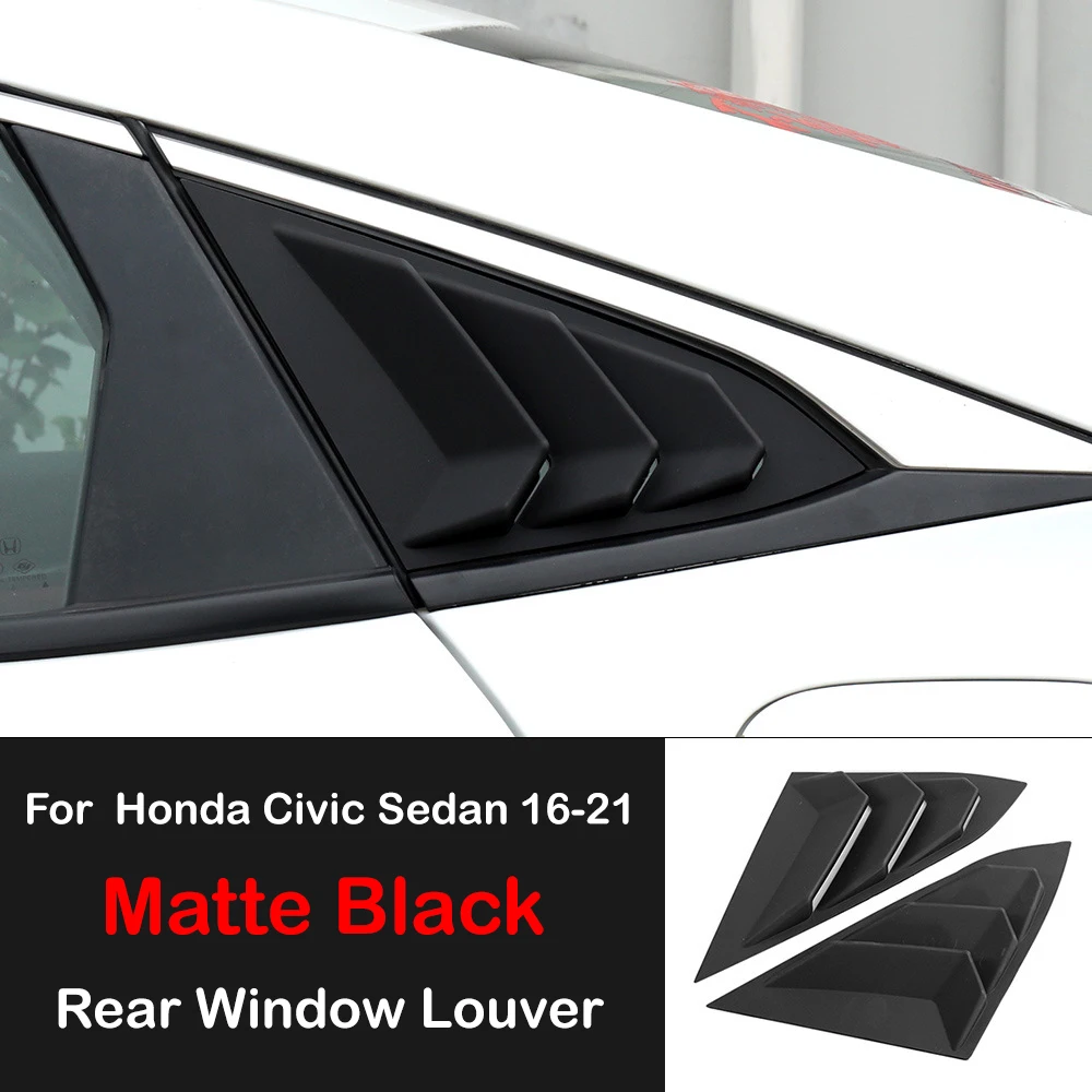 Sleek Rear Side Window Louvers with Carbon Finish