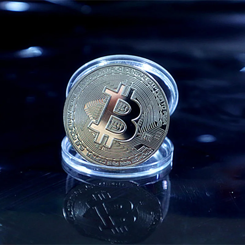 Collectible Art Collection Gift Bitcoin Coin Gold Plated Commemorative Metal Antique Imitation Coins Collectibles