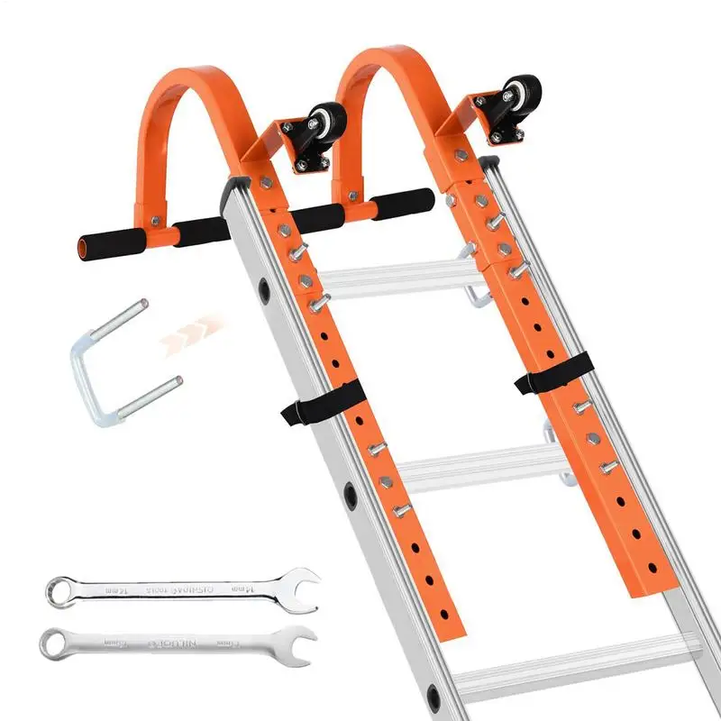 סטבילייזר לסולם הארכה ציוד ניקוי סולם מולטיפונקציונלי עם גלגל למניעת נזקים