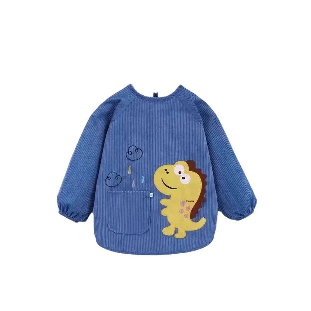 Long Sleeve Children's Apron for Eating And Drawing Autumn Winter Style Extra Large Outerwear Children's Clothing Toddler Bib