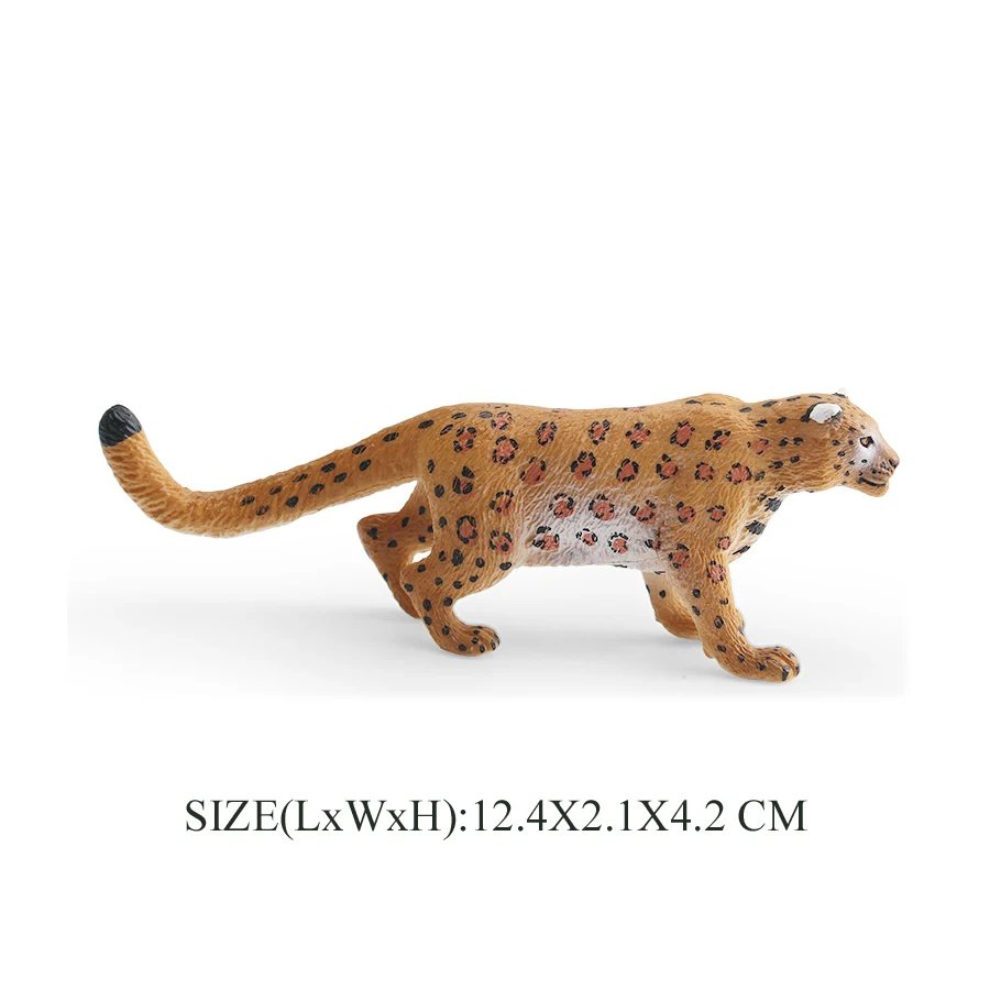 Realistische Wild Life Panther Gepard Schnee Leopard Jaguar Cub Modell Figur Dschungel Tier Figur Pädagogisches Spielzeug Kuchen Topper – Detail 20