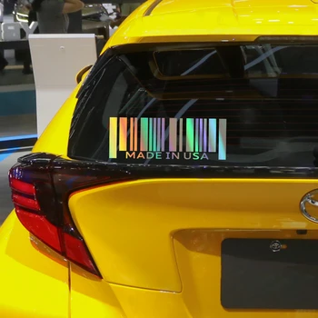Adesivi per auto Realizzati negli Stati Uniti Adesivi per auto con codice a barre Decalcomanie per finestre riflettenti per carrozzeria automatica Decorazione esterna impermeabile Accessori per auto