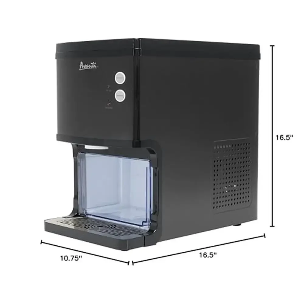 Countertop Nugget Ice Maker Dispenser Chewable Cubes 33lb Capacity Convenient Stainless Steel Easy Touch Controls Filtered Water 3
