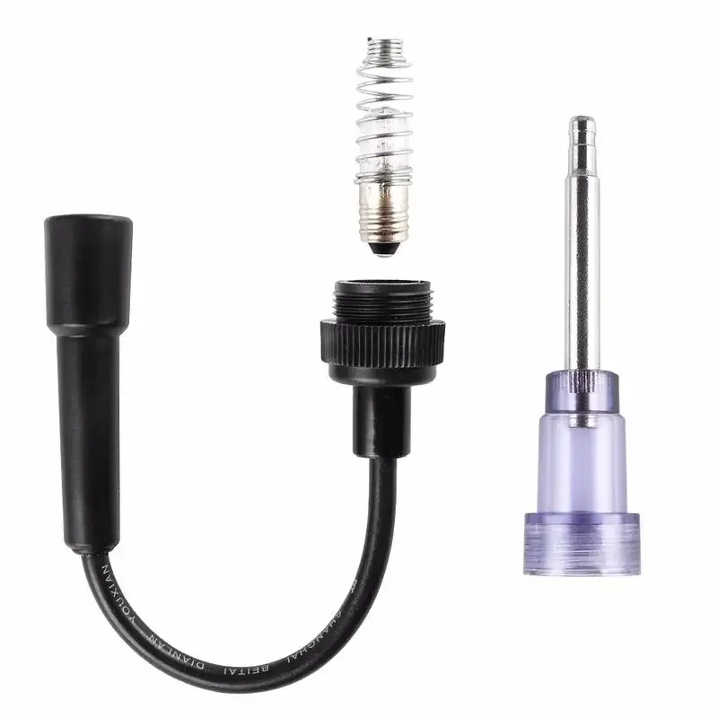 6pcs Car Spark Plug Tester Ignition 12V In-Line Igniton Wire Test Diagnostic Tools