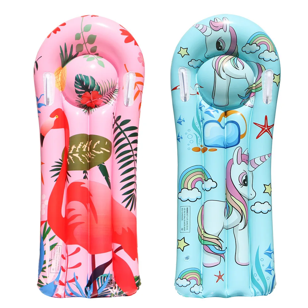 

Children's Floating Row Inflatable Swimming Pool Toy Flamingo Inflatable Floating Bed Unicorn Inflatable Water Ski for Kids