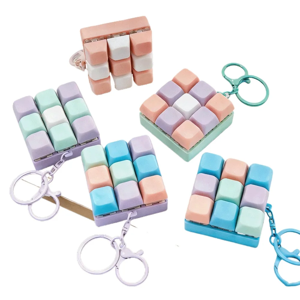 Ergonomic 9-Key Button Fidget Toy for Stress Relief and Entertainment