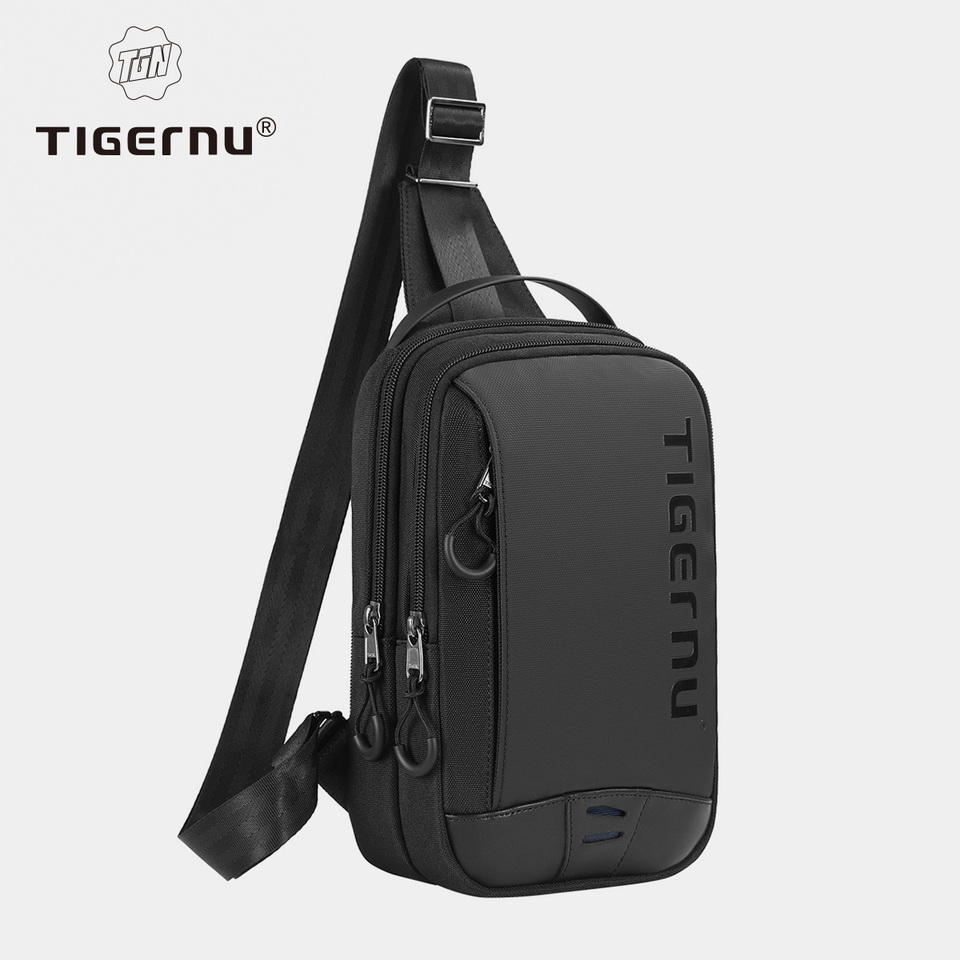 Tigernu Men Crossbody Bag For 9.7inch Tablet Shoulder Bag Fashion Splashproof Chest bag Multiple Pockets Sling Bag