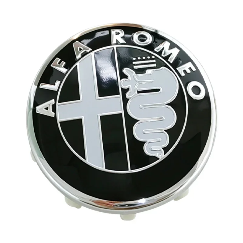 Alfa Romeo Logo Wheel Rim Hub Center Caps - Set of 4, 58mm