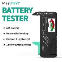 MASTFUYI FY613 Battery Tester Button Cell Battery 1.5V/9V/AAA/AA/C/D Batteries Universal Household Battery Tester Colour Coded 1