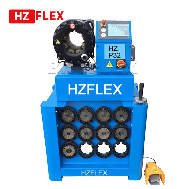 6mm to 64mm P32 hydraulic hose crimping machine with dies holder and quick tool