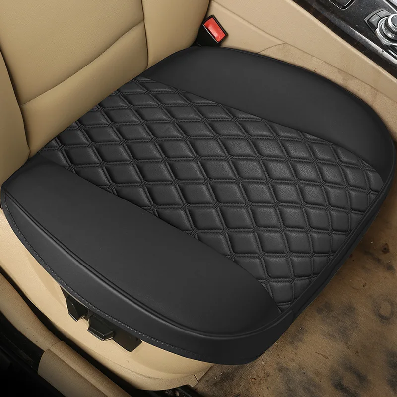 

Universal Car Seat Protection Single Seat Without Backrest PU Senior Leather Seat Cover Odorless For Most 5-seat Sedan SUV