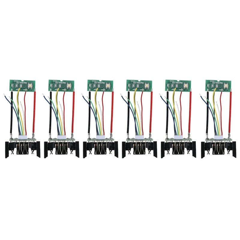 6Pcs Dcb200 Li-Ion Battery Pcb Charging Protection Circuit Board For Dewalt 18V 20V Dcb201 Dcb203 Dcb204