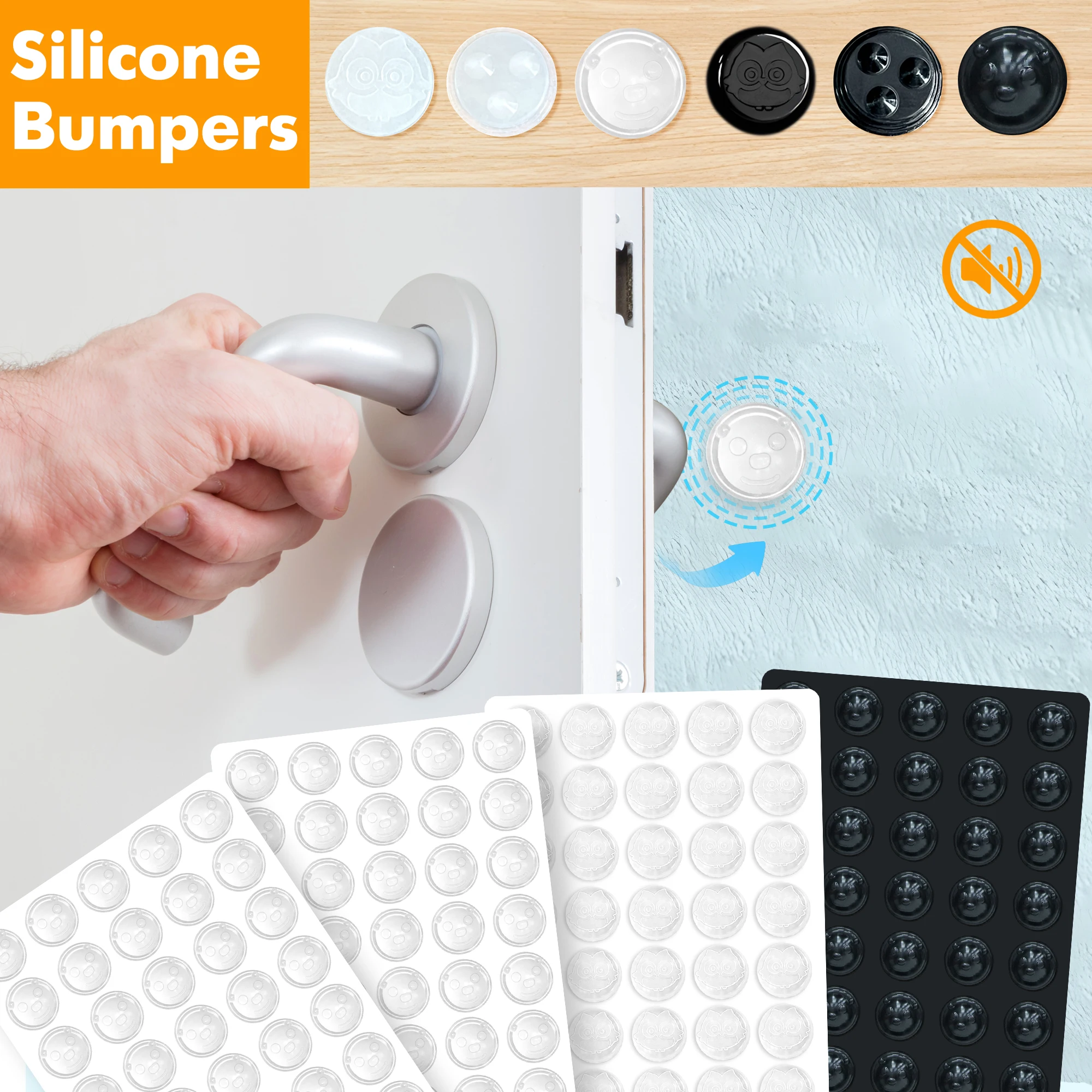 100 Pack Drawer Adhesive Anti-Bumper Pads, Cutting Boards, Furniture Bumper ers, Cabinet Door Sound Insulation Pads, Soft Si