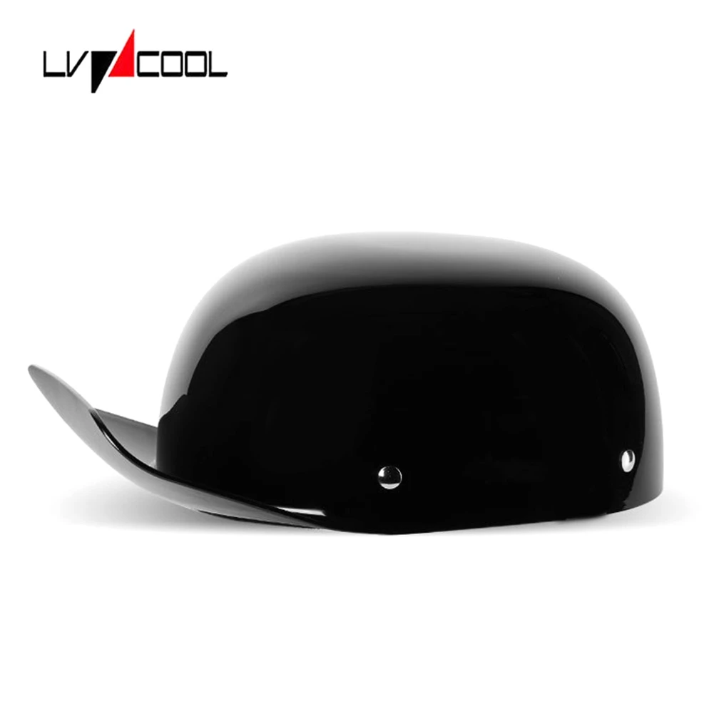 

LVCOOL 2023 Baseball Cap Helmet Motorcycle Helmets Summer Open Face Scooter for Cruiser Chopper Gangster Men Women C Type-L