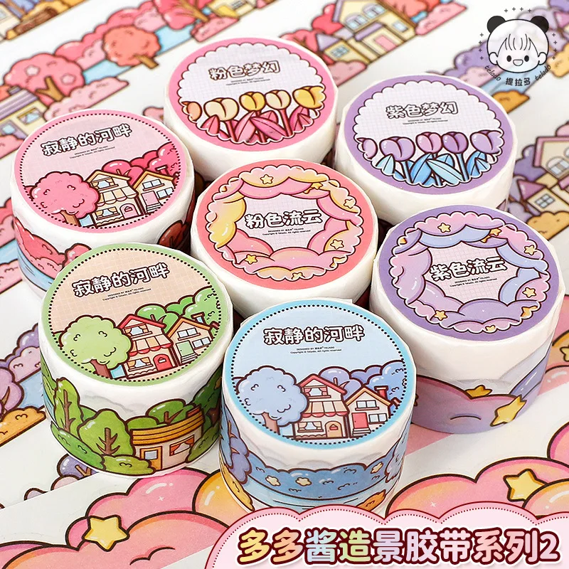 

24 pcs/lot Creative Landscape Tape Cute Decoration Sticker Scrapbooking Diary Masking Tape Stationery School Supplies