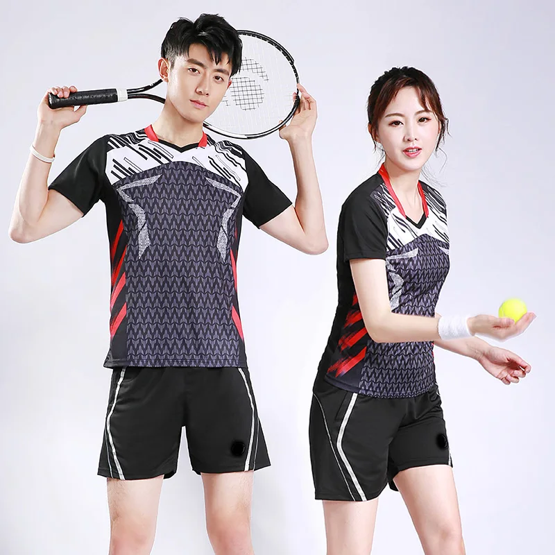 short sleeve t shirt badminton uniforms Men Women Polyester Breathable Badminton Shirt Table Tennis T Shirt Exercise Unisex