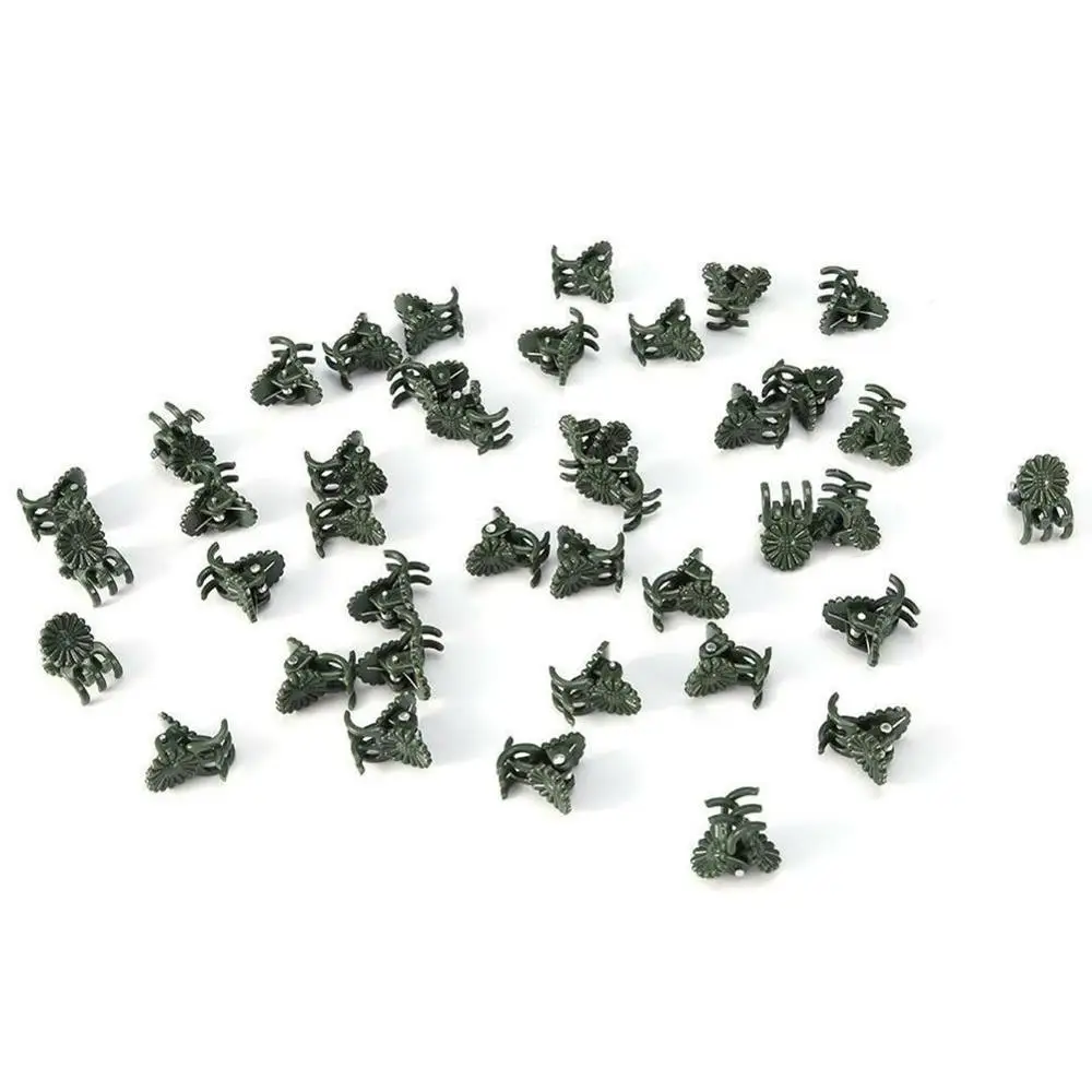Orchid Stem Clip Plant Support Vine Plastic Clips Flower Grow Upright Branch Clamping Garden 25/50Pcs plant clips plastic plant clips