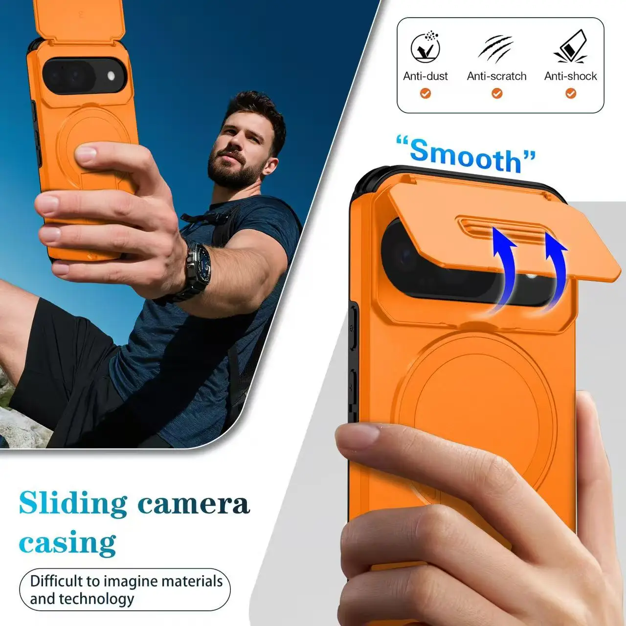 Durable Magnetic Shockproof Case with Stand and Wireless Charging Compatibility