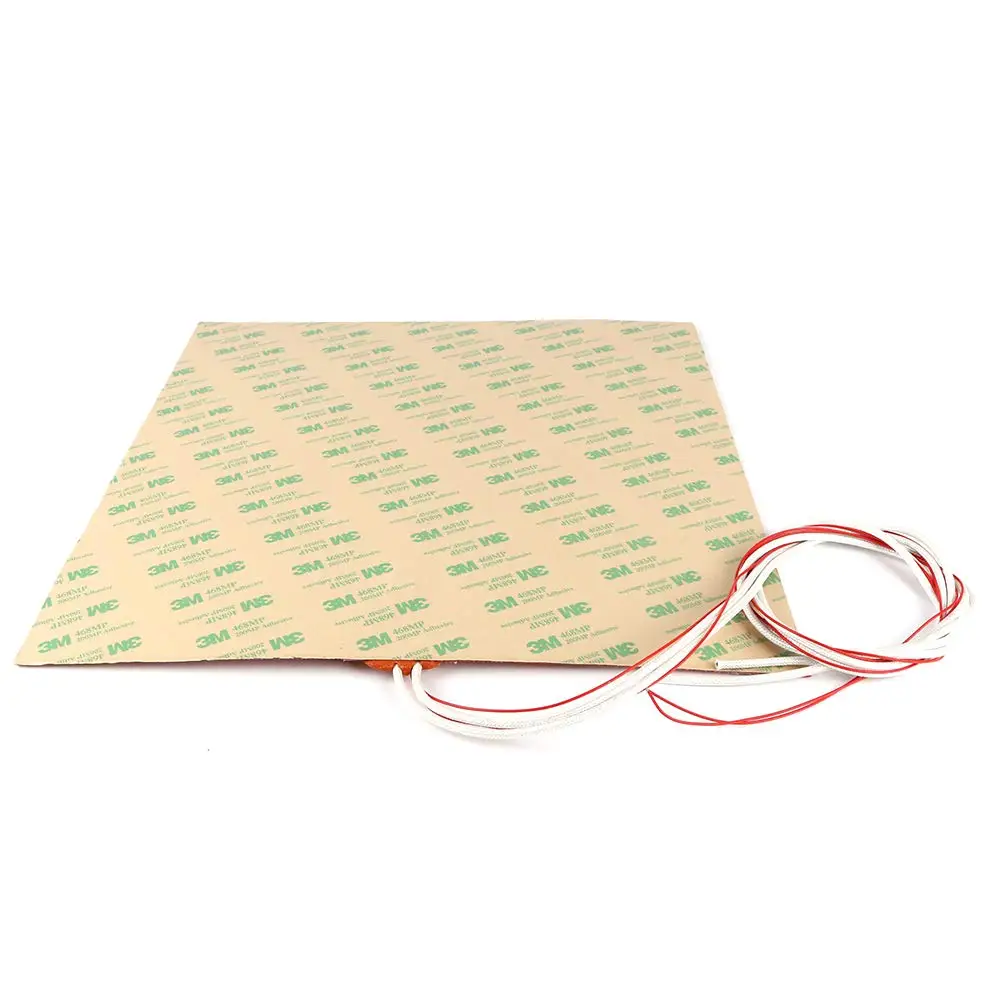 12V 24V 110V 220V Silicone Rubber Electric Heating Pads Heater Plate Baking Mat Adhesive NTC 100K Thermistor Temperature Sensor 3