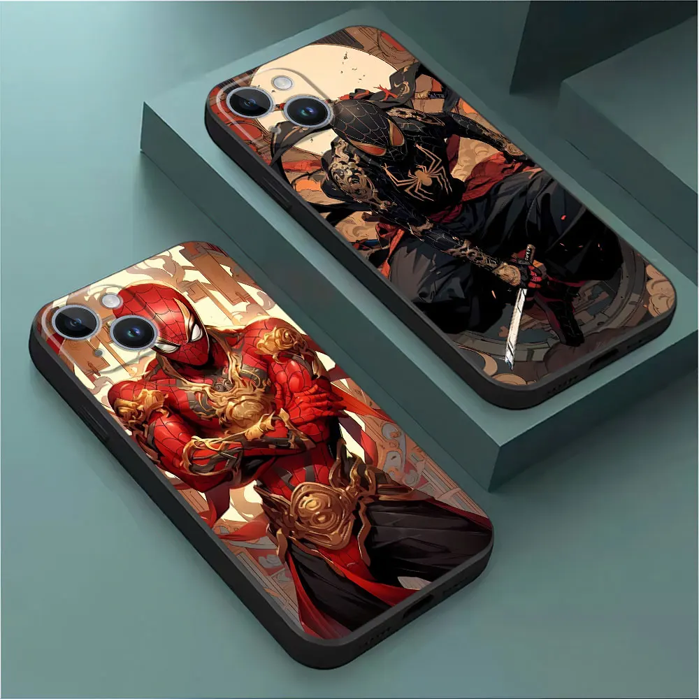 Custodia Morbida Nera Per Xiaomi Mi Note 10 Pro 10T Pro 12T 11 Lite 9 9T 11T 13 12 Lite 11T Pro Marvel Spider Man Trend Funda Cover