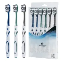 360 Whole Mouth Clean ,Mens Toothbrush,Medium-Hard Bristle Toothbrush for Adults,Excellent Cleaning Effect,Whitening Teeth(6 Pac 1